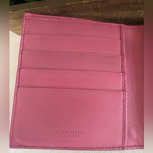 Bottega Veneta Pink Wallet Purse Bifold Intrecciato - Picture 6 of 12